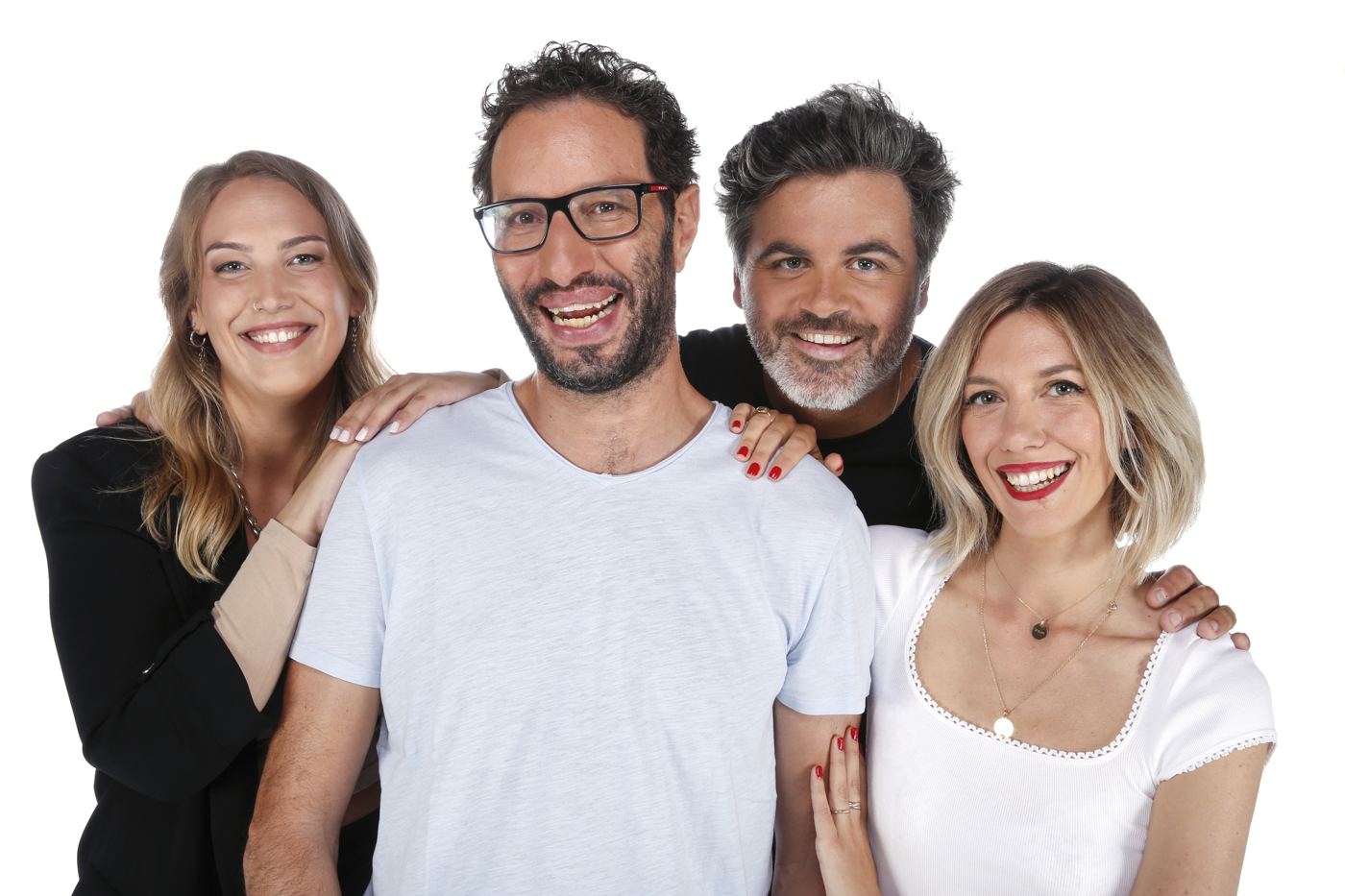 Salomé avec l'équipe de la matinale NRJ